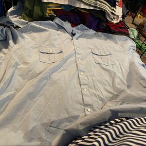 4XB Murano long Sleeve casual button up lite blue.  Used condition